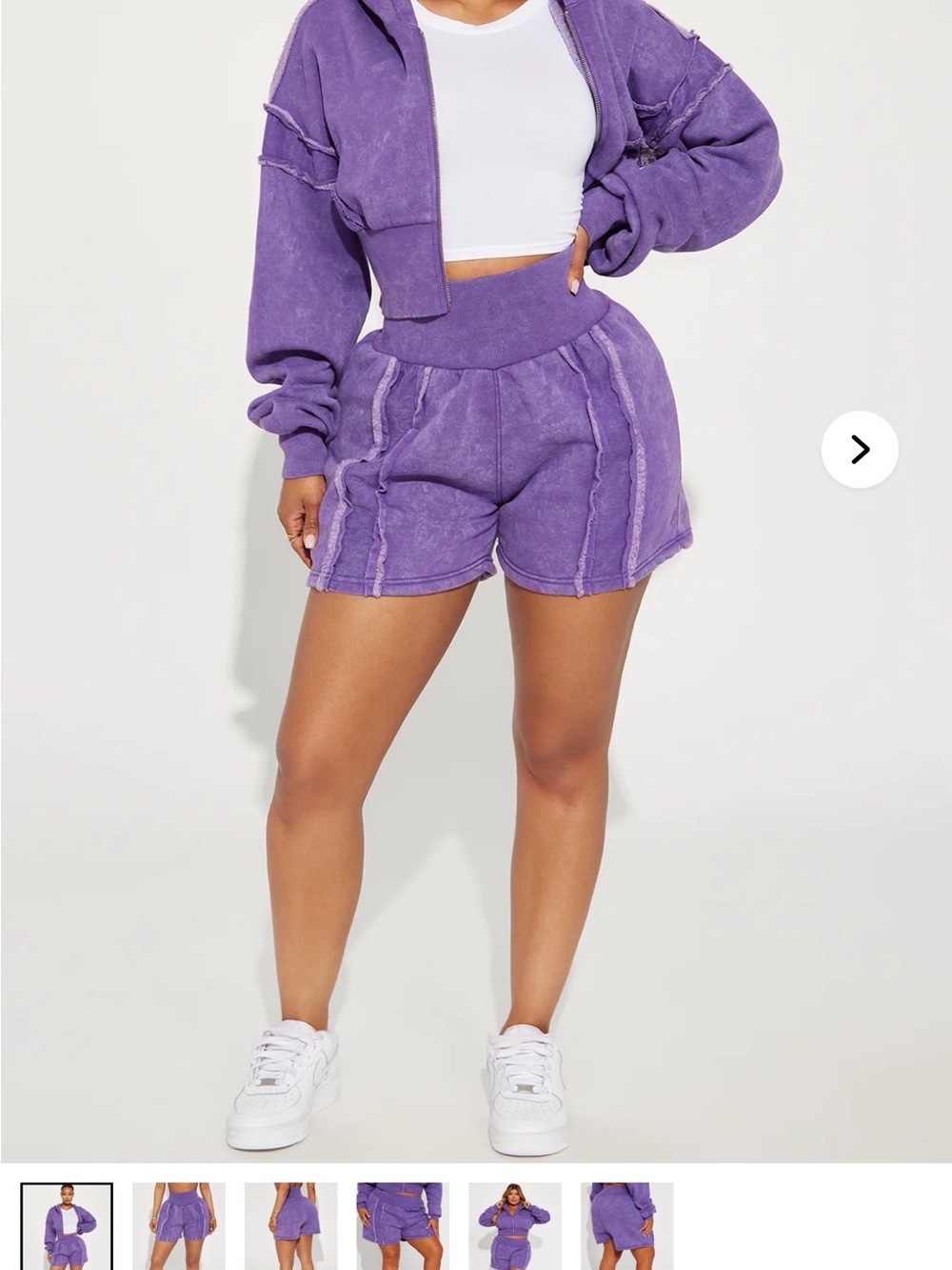 Purple High-Waist Lounge Shorts